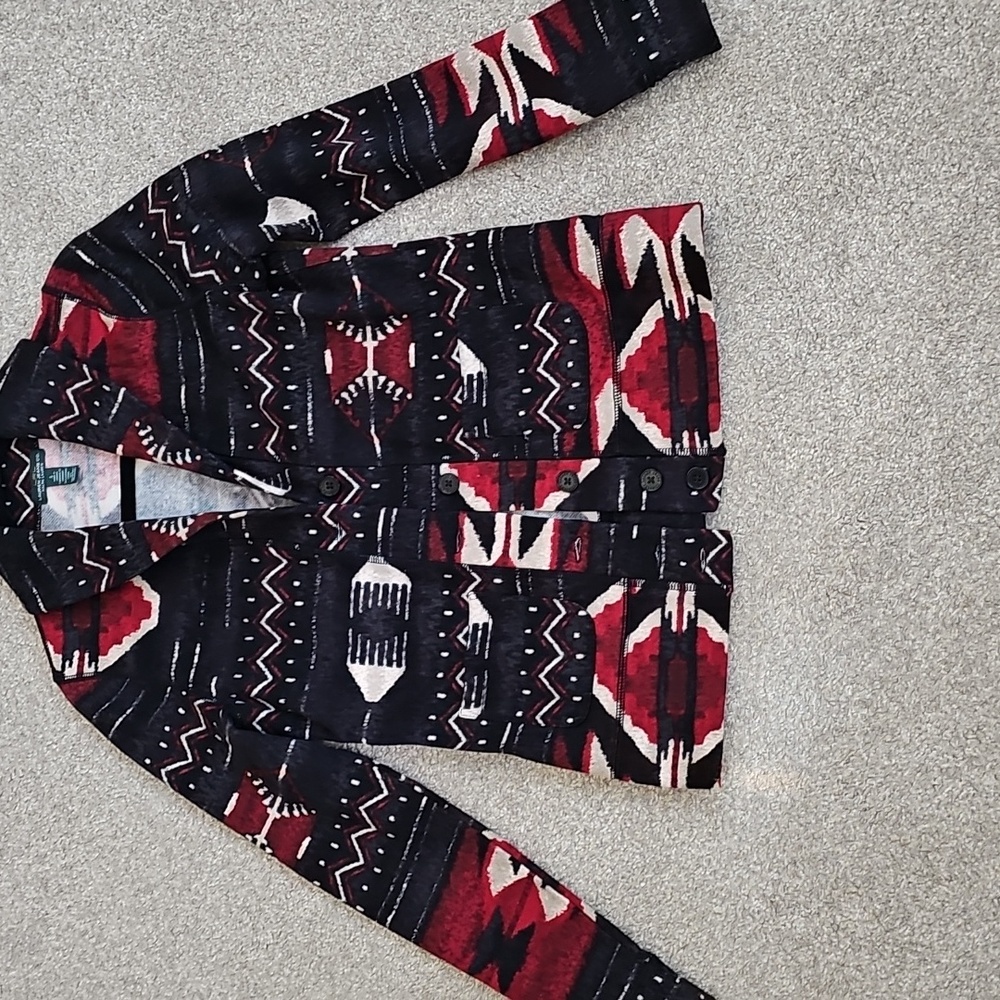 RALPH LAUREN jacket shirt, Southwestern print, size small.